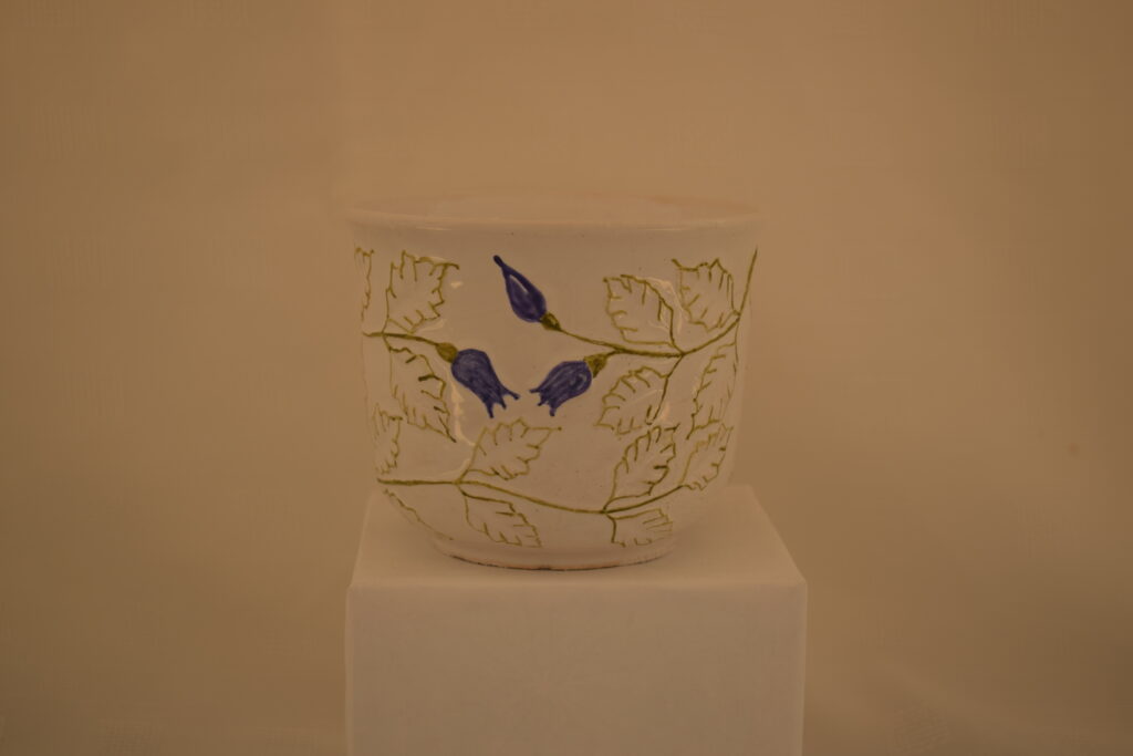 Hand-painted plant pot